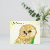 Solomon the Wise Owl From Sara Books Postkarte (Stehend Vorderseite)