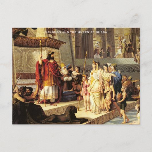 Solomon und die Königin von Sheba - Giovanni De Mi Postkarte (Vorderseite)