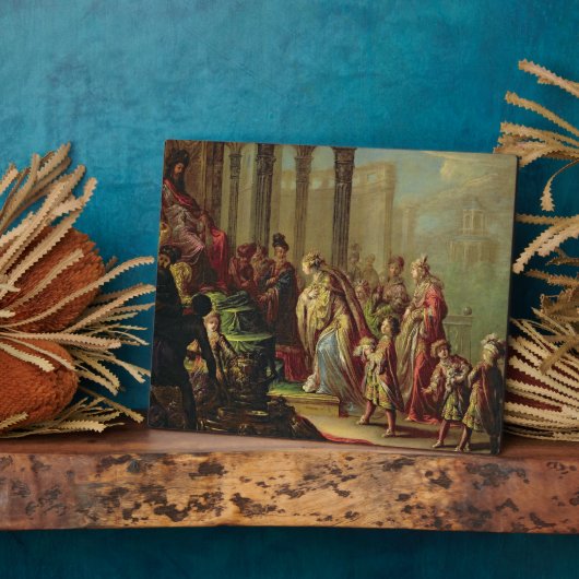 Solomon und die Königin von Sheba oder Esther vor  Fotoplatte (Seite)