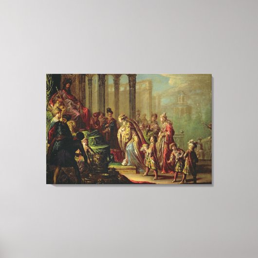Solomon und die Königin von Sheba oder Esther vor Leinwanddruck (Vorderseite)