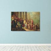 Solomon und die Königin von Sheba oder Esther vor Leinwanddruck (Insitu (Holzboden))
