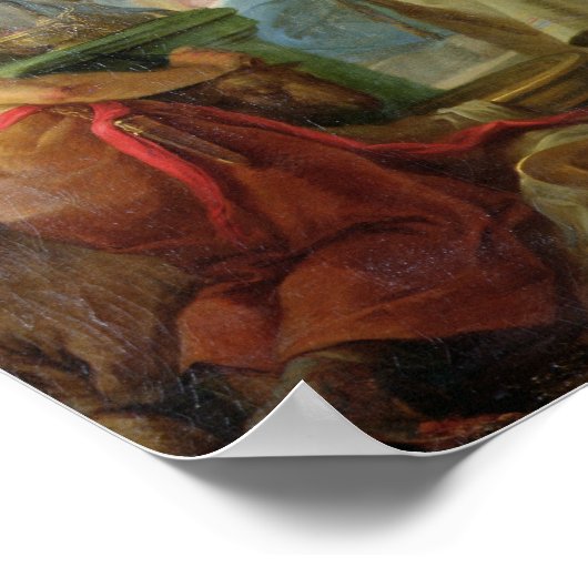 Solomon vor der Arche des Paktes, 1747 Poster (Ecke)