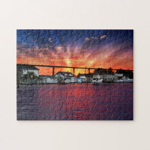 Solomons Insel-Sonnenuntergang Puzzle