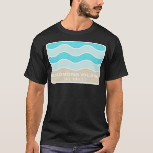 Solomons Island Maryland Crashing Wave auf einem M T-Shirt