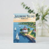 Solomons Island Maryland Postkarte (Stehend Vorderseite)