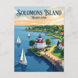Solomons Island Maryland Postkarte