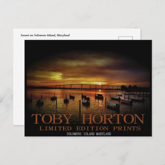 Solomons Island Maryland Postkarte (Vorne/Hinten)