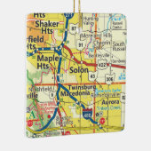 Solon Ohio Road Map Keramikornament (Rechts)