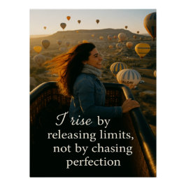  Solos Flight:Solo Woman Balloon Ride Wall Art Poster