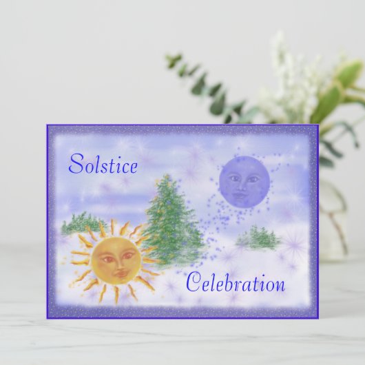 Solstice Celebration Einladung (Stehend Vorderseite)