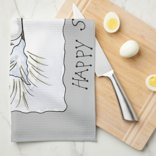 Solstice Chickadee Geschirrtuch (Viertel Falte)