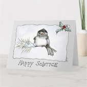 Solstice Chickadee Karte (Vorderseite)