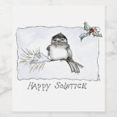 Solstice Chickadee Weinetikett (Einzelnes Label)