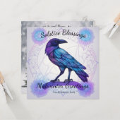 Solstice Crow Serenade Personalisiert Midwinter Fl Karte (Vorderseite/Rückseite Beispiel)