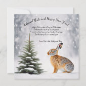 Solstice Crow Serenade Personalisiert Midwinter Fl Karte (Rückseite)