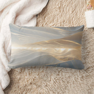 Solstice Echo – Luminous Gold Wave Abstract Throw  Lendenkissen