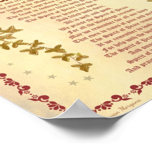 SOLSTICE EVE PEACE PRAYER POSTER (Ecke)