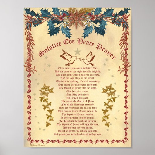 SOLSTICE EVE PEACE PRAYER POSTER (Vorne)