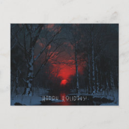 Solstice Flat Christmas Card Feiertagspostkarte