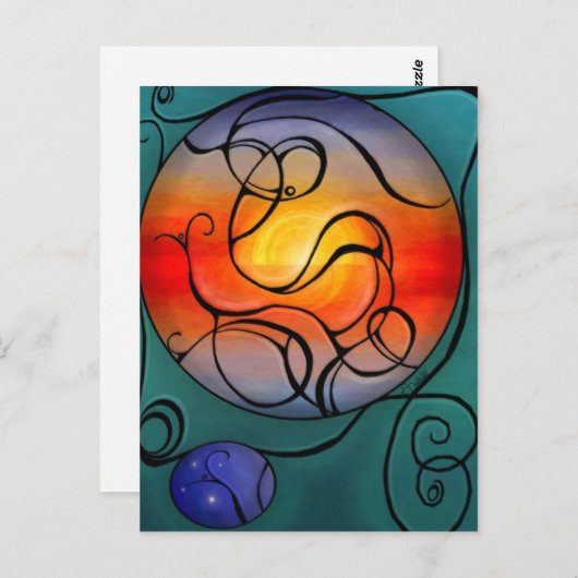 Solstice Postkarte (Vorne/Hinten)