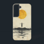 Solstice Reflection Phone Case Samsung Galaxy Hülle<br><div class="desc">Eine einsame Sonne reflektiert über ruhiges Wasser in einer minimalen Szene,  die Stille und sanfte Introspektion ruft.</div>