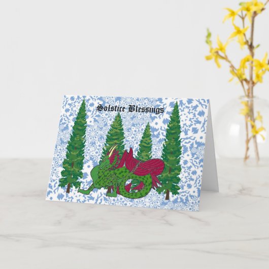 Solstice Segen Drachenkarte Karte (Gelbe Blume)