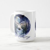 Solstice Segnungen Winter Wolf Mondlicht Woods Kaffeetasse (Vorderseite Links)