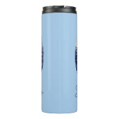 Solstice Segnungen Winter Wolf Mondlicht Woods Thermosbecher (Rückseite)