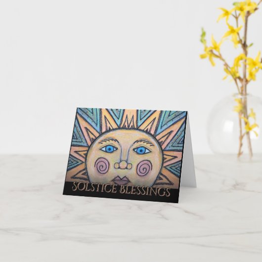 Solstice Sessings Peace Card Karte (Gelbe Blume)
