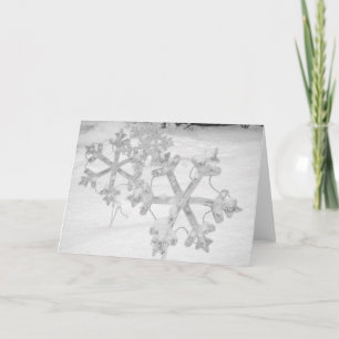 Solstice & Silvester: Schneeflocken Feiertagskarte