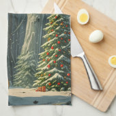 Solstice Spruce Personalisiert Weihnachten Geschirrtuch (Viertel Falte)