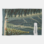 Solstice Spruce Personalisiert Weihnachten Geschirrtuch (Horizontal)