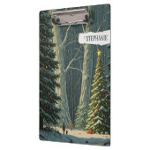 Solstice Spruce Personalisiert Weihnachten Klemmbrett (Links)