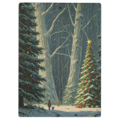 Solstice Spruce Personalisiert Weihnachten Klemmbrett (Rückseite)