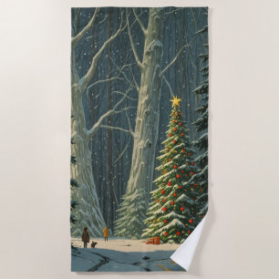 Solstice Spruce Weihnachten Strandtuch