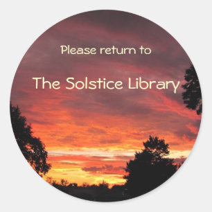 Solstice Sunset Buchzeichen ~ Aufkleber