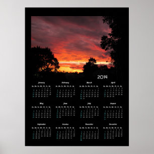 Solstice Sunset Kalender ~ Druck Poster