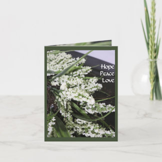 Solstice Winter Wreath Peace Card Feiertagskarte