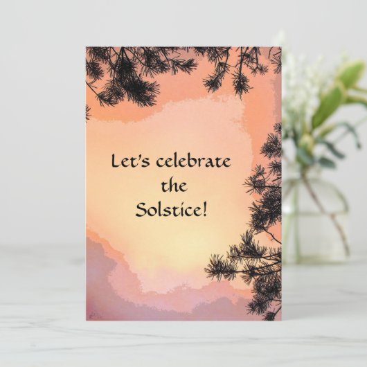 Solstille Party Einladung (Stehend Vorderseite)