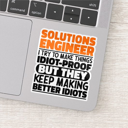 Solution Engineer Ich versuche, die Dinge Cool zu Aufkleber (Detail)