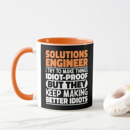 Solution Engineer Ich versuche, die Dinge Cool zu  Tasse (Mit Donut)