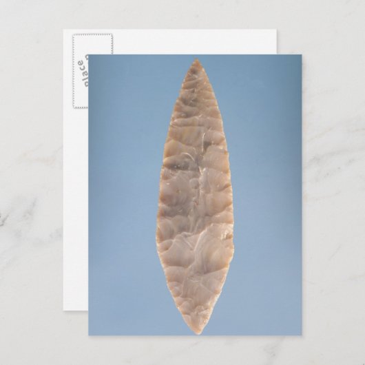 Solutrean'laurel leaf' blade, gefunden bei Volgu, Postkarte (Vorne/Hinten)