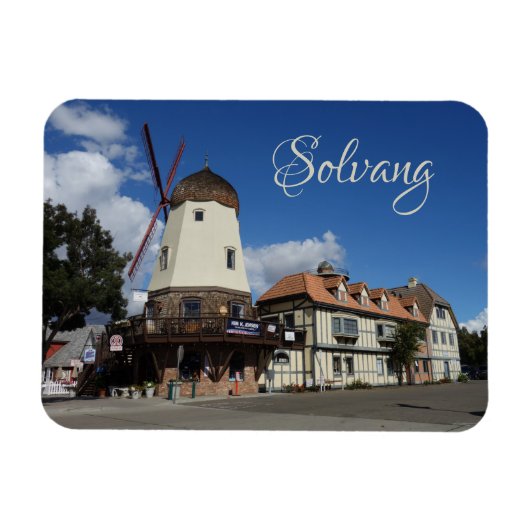 Solvang California Danish Windmill Souvenir Magnet (Horizontal)