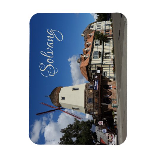 Solvang California Danish Windmill Souvenir Magnet (Vertikal)