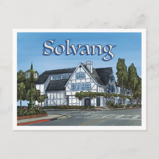 Solvang California Postcard Postkarte (Vorderseite)