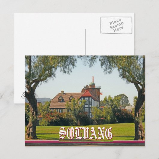 Solvang California Postkarte (Vorne/Hinten)