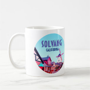 Solvang dänisches Stadtzentrum Kalifornien Vintage Kaffeetasse