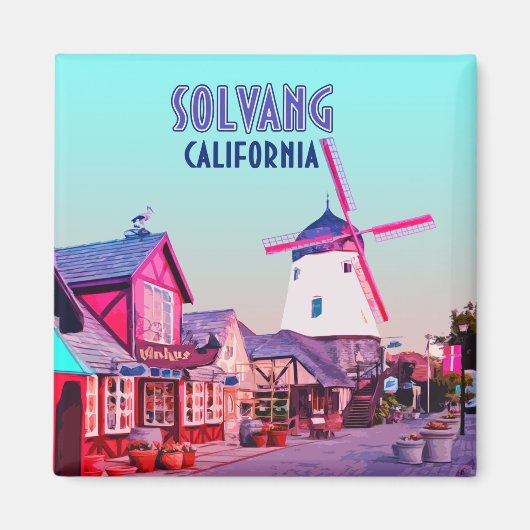 Solvang Danish Downtown Kalifornien Vintag Magnet (Vorne)