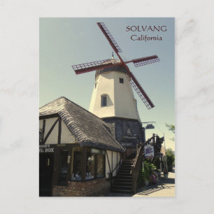 Solvang Windmühle Postkarte! Postkarte
