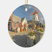 Solvang Windmühlen-Ansicht Keramikornament (Links)